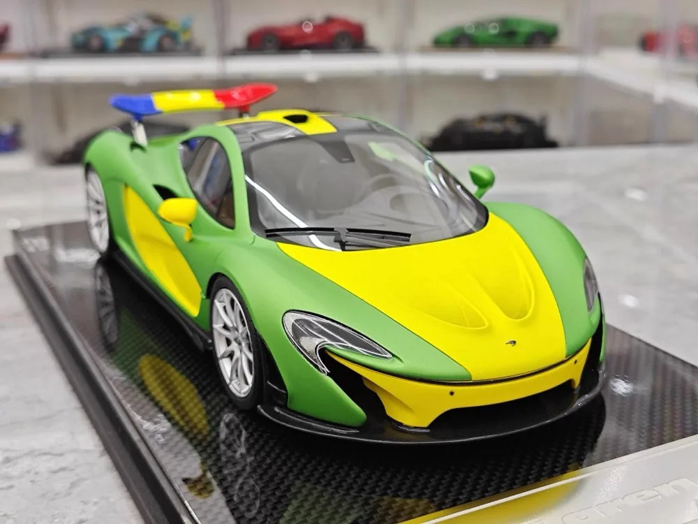 [Dino modello] 1:18 McLaren 2013 P1 verde & giallo modellino di auto resina