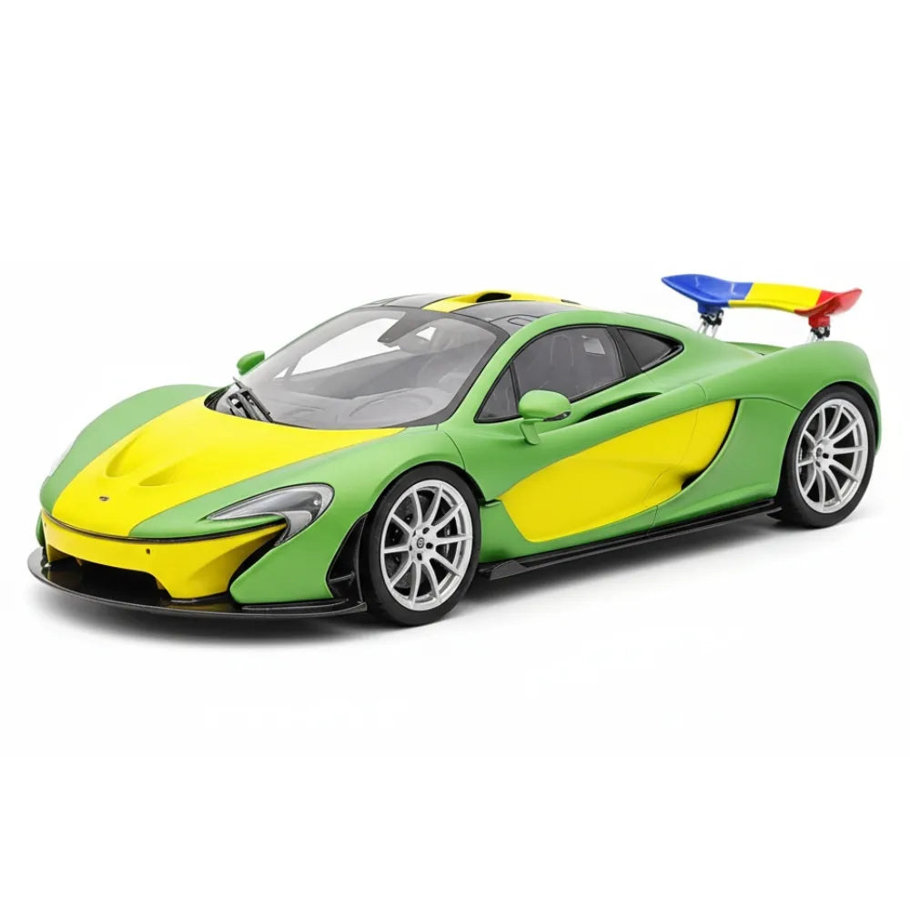 [Dino modello] 1:18 McLaren 2013 P1 verde & giallo modellino di auto resina