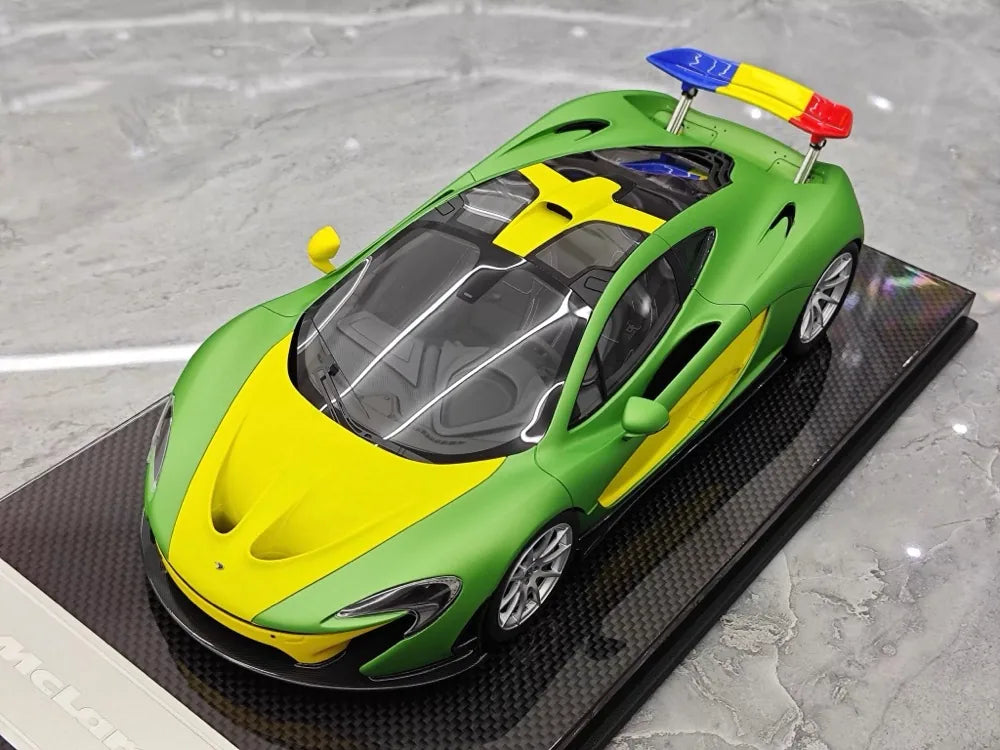 [Dino modello] 1:18 McLaren 2013 P1 verde & giallo modellino di auto resina