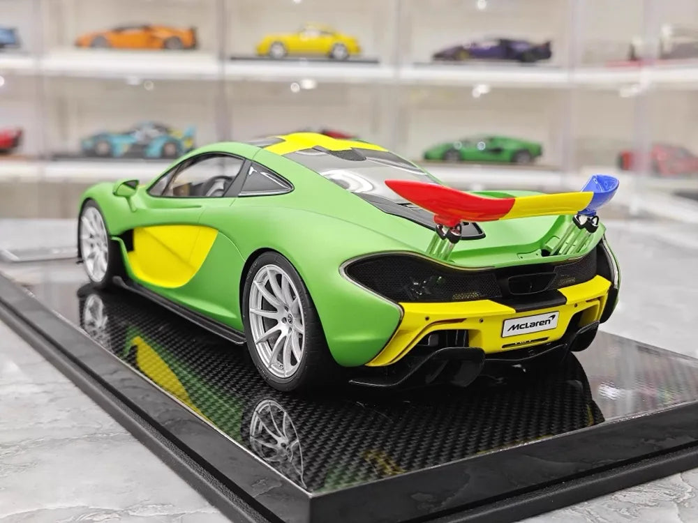[Dino modello] 1:18 McLaren 2013 P1 verde & giallo modellino di auto resina