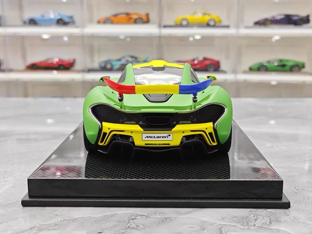 [Dino modello] 1:18 McLaren 2013 P1 verde & giallo modellino di auto resina