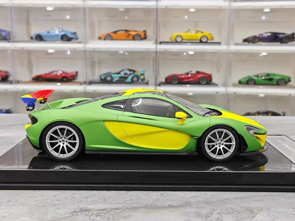 [Dino modello] 1:18 McLaren 2013 P1 verde & giallo modellino di auto resina