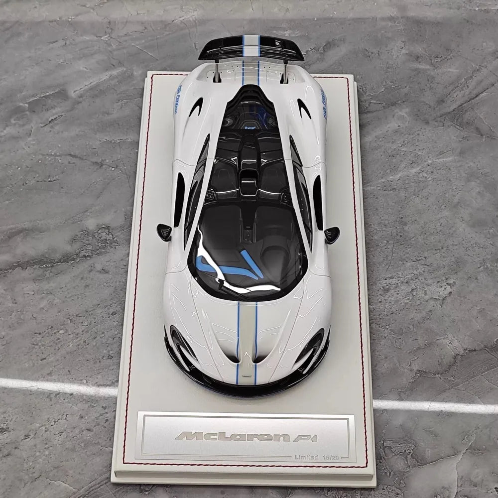 [Dino modello] 1:18 McLaren 2013 P1 bianco & blu modellino di auto resina