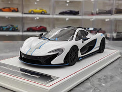 [Dino modello] 1:18 McLaren 2013 P1 bianco & blu modellino di auto resina