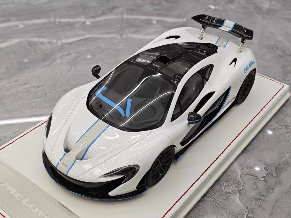 [Dino Model] 1:18 McLaren 2013 P1 White & Blue Model Car Resin