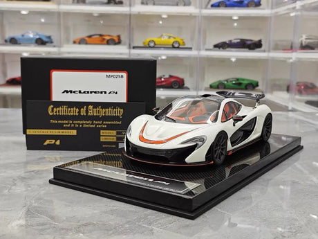 [Dino Model] 1:18 McLaren 2013 P1 White & Orange Model Car Resin