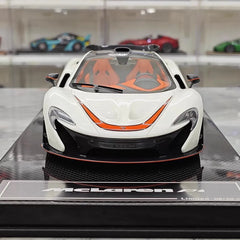 [Dino modello] 1:18 McLaren 2013 P1 bianco & arancione modellino di auto resina