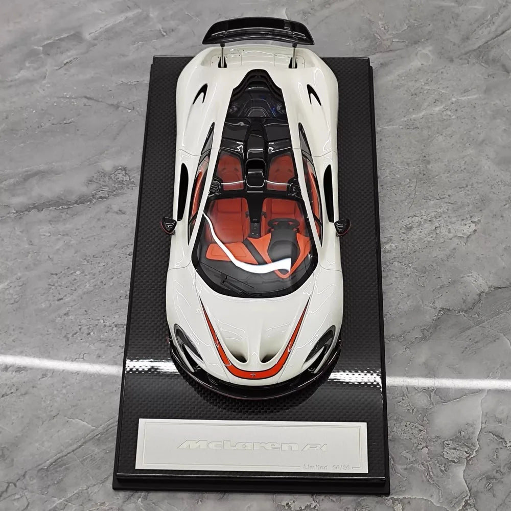 [Dino modello] 1:18 McLaren 2013 P1 bianco & arancione modellino di auto resina