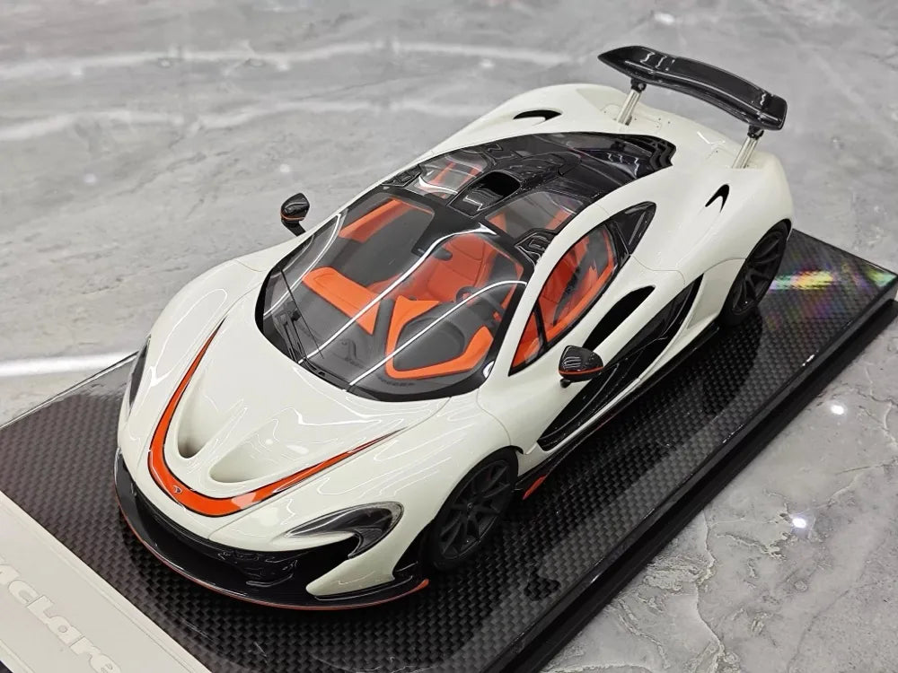 [Dino Model] 1:18 McLaren 2013 P1 White & Orange Model Car Resin