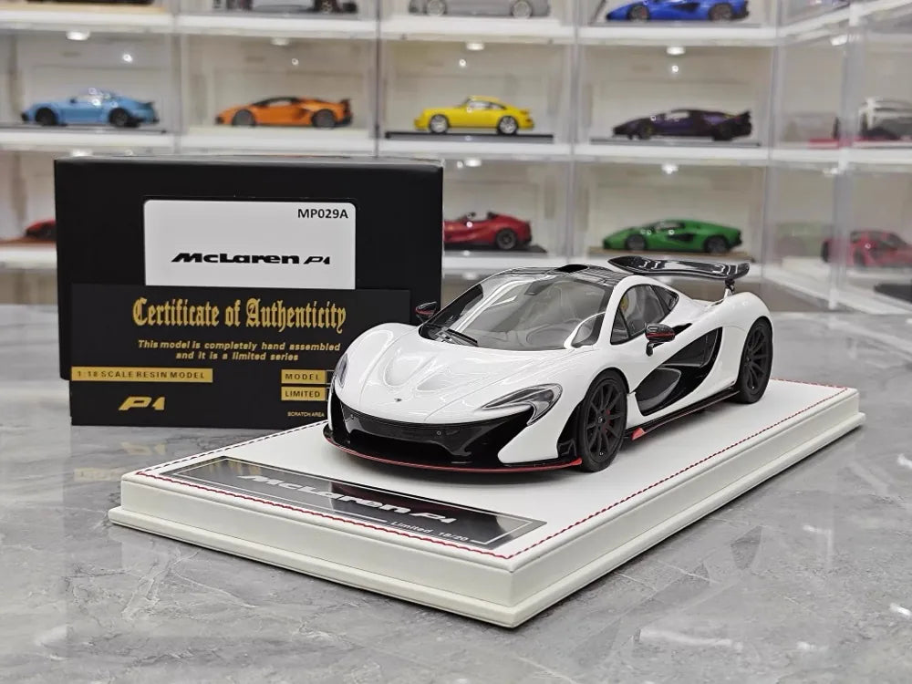 [Dino modello] 1:18 McLaren 2013 P1 bianco & rosso modellino di auto resina