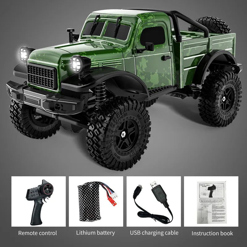 1:18 RC Climbing Truck – Dodge Power Wagon Military Off-Road Truck Model RC Car