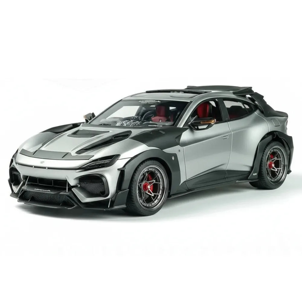 [DreamWalkers] 1:18 Ferrari 2024 Purosangue Mansory Matte Silver Model Car Resin