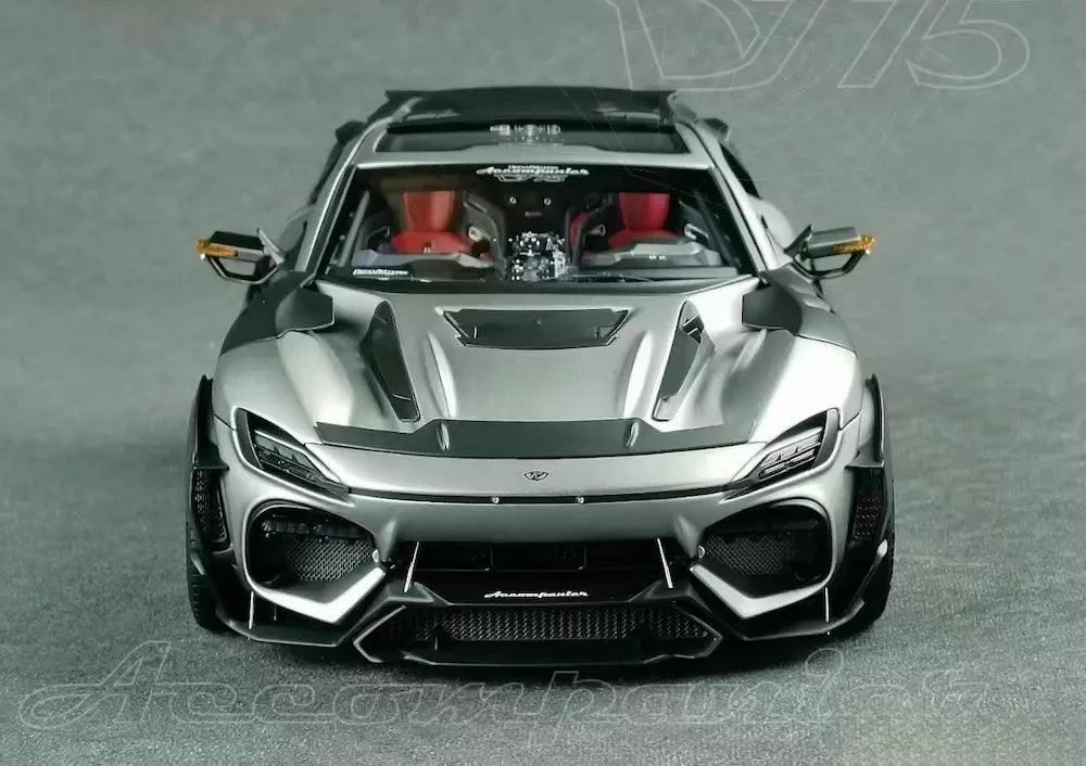 [DreamWalkers] 1:18 Ferrari 2024 Purosangue Mansory Matte Silver Model Car Resin