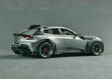 [DreamWalkers] 1:18 Ferrari 2024 Purosangue Mansory Matte Silver Model Car Resin