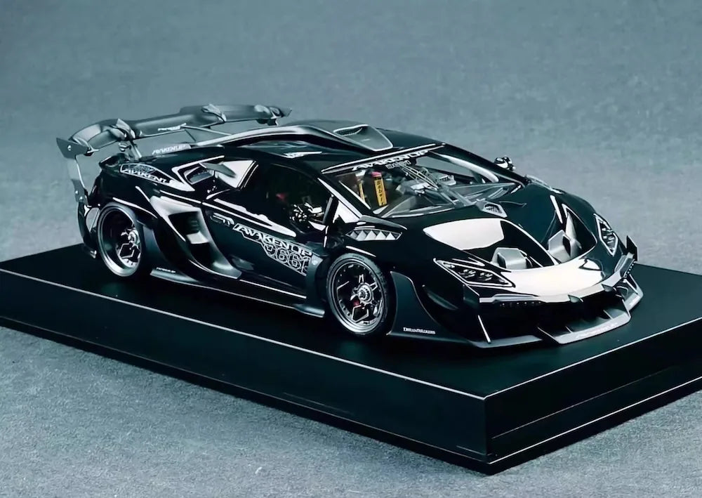 [DreamWalkers] 1:18 Lamborghini 2020 Huracan D661 Glossy Black Model Car Resin