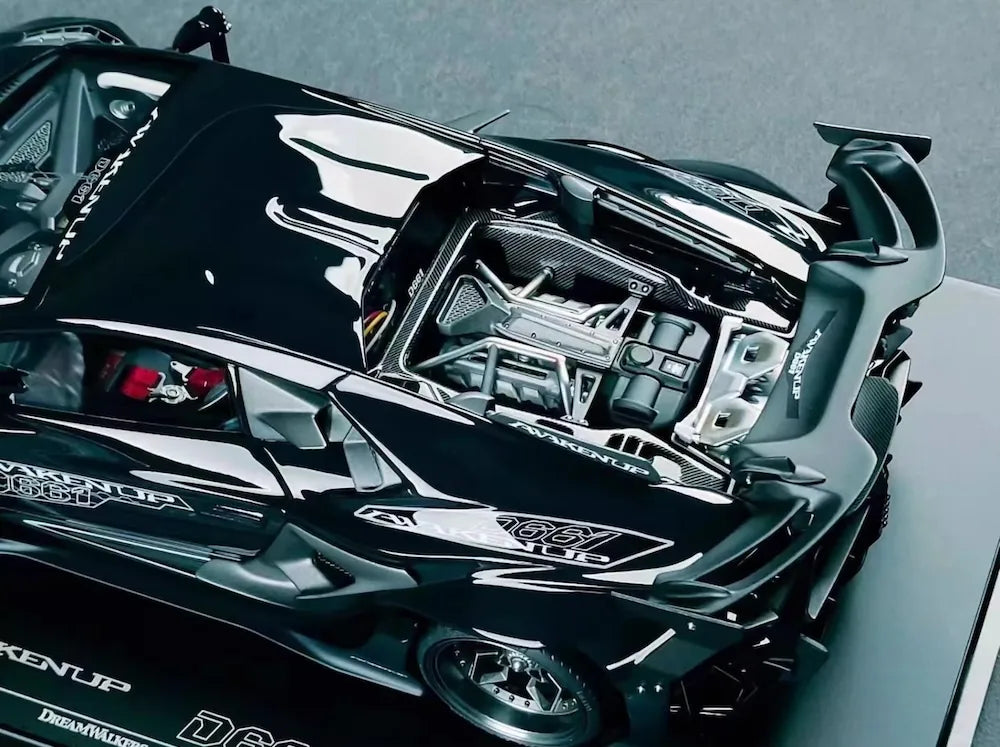[DreamWalkers] 1:18 Lamborghini 2020 Huracan D661 Glossy Black Model Car Resin