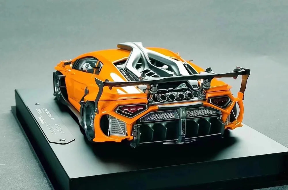 [DreamWalkers] 1:18 Lamborghini 2020 Huracan D661 Glossy Orange Model Car Resin