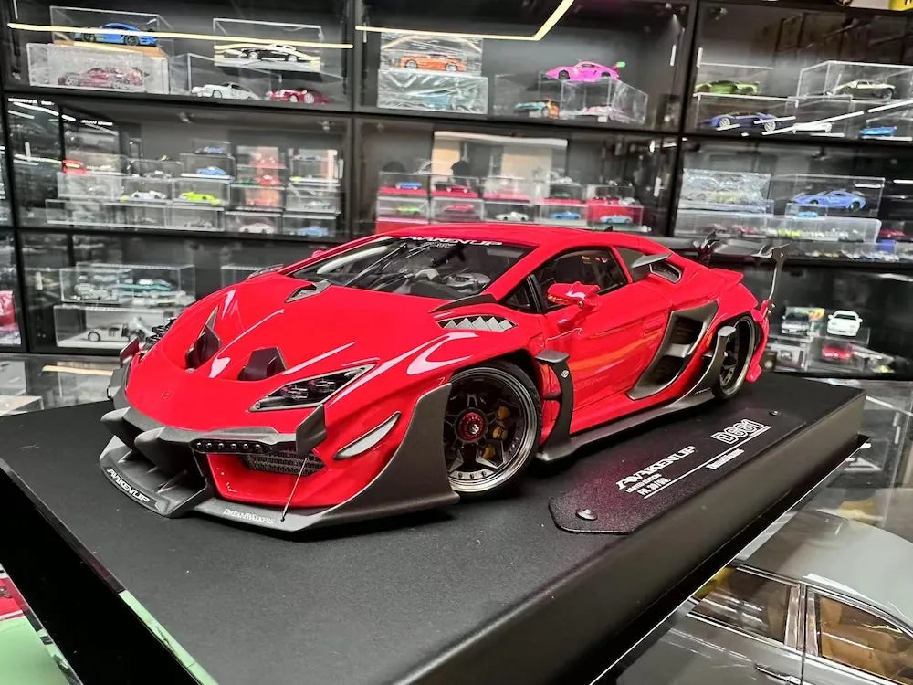 [DreamWalkers] 1:18 Lamborghini 2020 Huracan D661 Glossy Red Model Car Resin