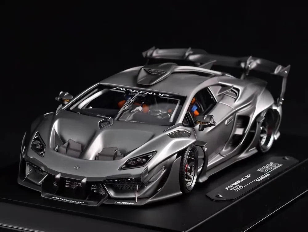[DreamWalkers] 1:18 Lamborghini 2020 Huracan D661 Matte Gray Model Car Resin