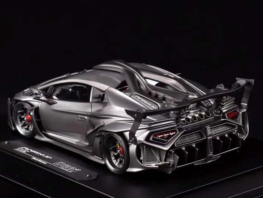 [DreamWalkers] 1:18 Lamborghini 2020 Huracan D661 Matte grå modellbil resin