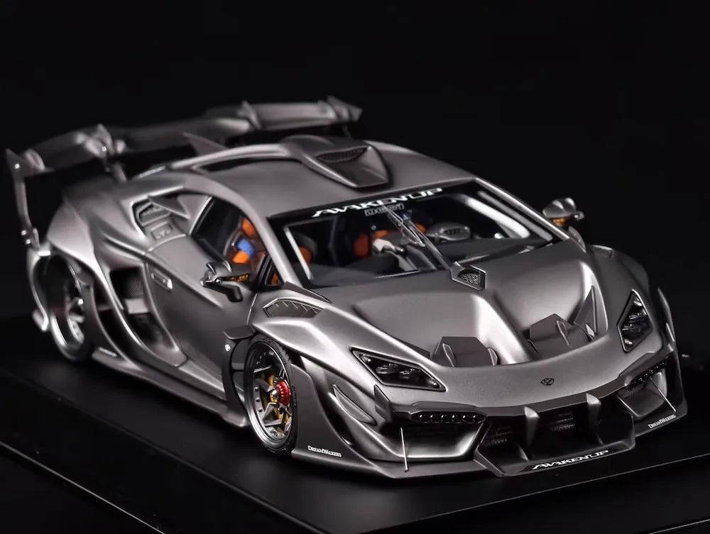 [DreamWalkers] 1:18 Lamborghini 2020 Huracan D661 Matte Gray Model Car Resin