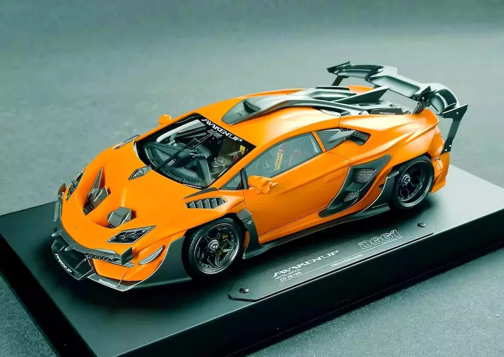 [DreamWalkers] 1:18 Lamborghini 2020 Huracan D661 Matte Orange Model Car Resin