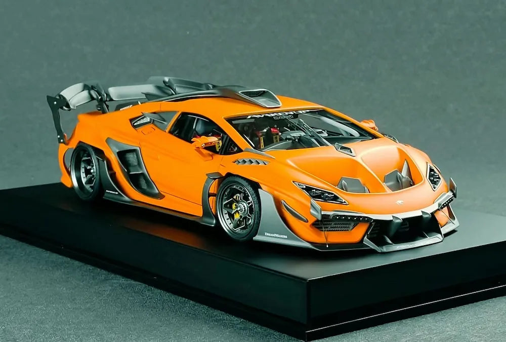[DreamWalkers] 1:18 Lamborghini 2020 Huracan D661 Matte Orange Model Car Resin