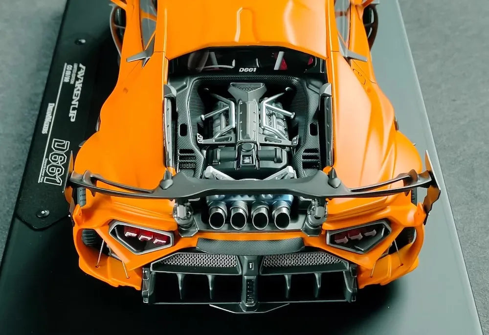 [DreamWalkers] 1:18 Lamborghini 2020 Huracan D661 Matte Orange Model Car Resin