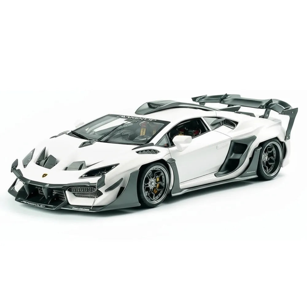 [DreamWalkers] 1:18 Lamborghini 2020 Huracan D661 Matte White Model Car Resin