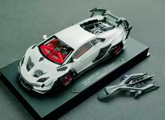 [DreamWalkers] 1:18 Lamborghini 2020 Huracan D661 mat blanc voiture miniature Resin