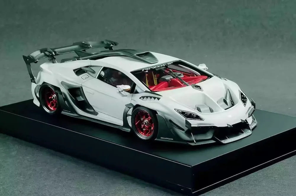 [DreamWalkers] 1:18 Lamborghini 2020 Huracan D661 Matte White Model Car Resin