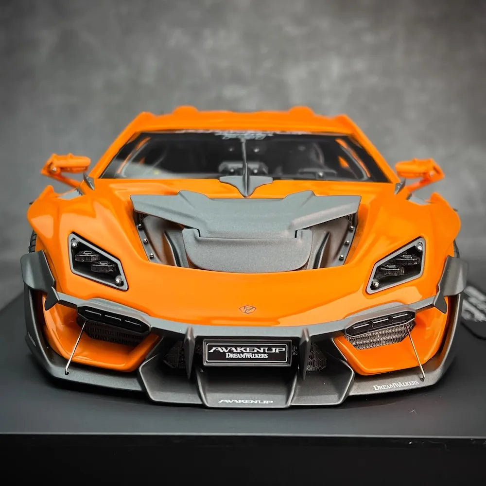 [DreamWalkers] 1:18 Lamborghini 2020 Huracan P61 Roadster Glossy Orange Model Car Resin