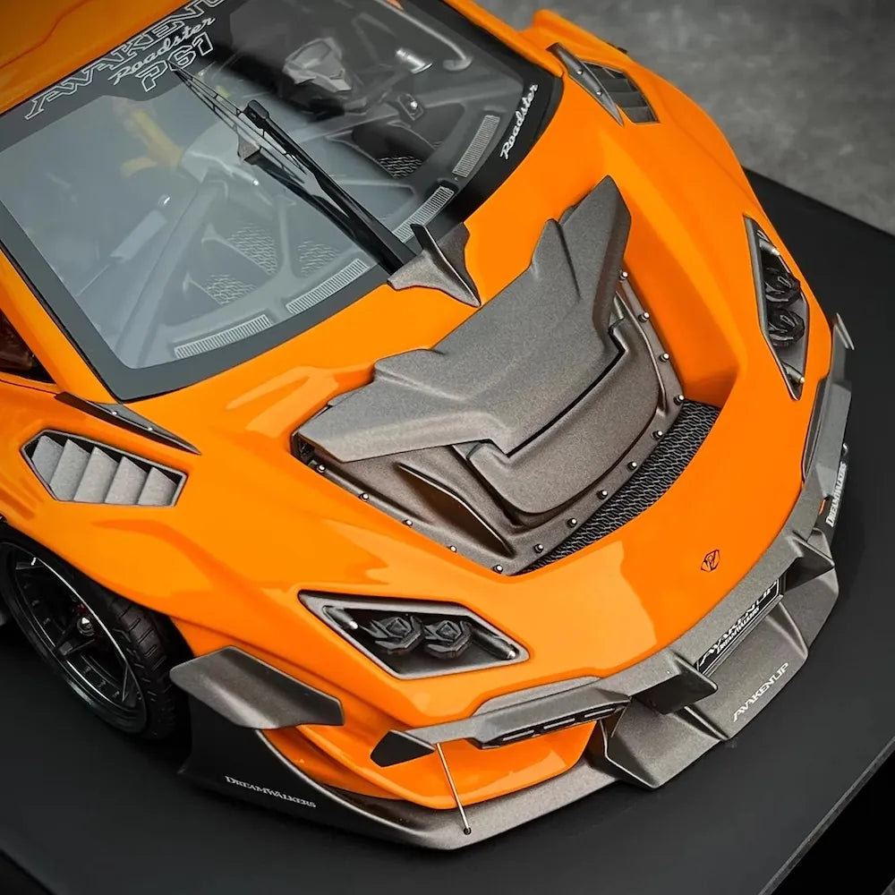 [DreamWalkers] 1:18 Lamborghini 2020 Huracan P61 Roadster Glossy arancione modellino di auto resina
