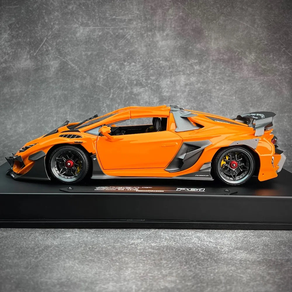 [DreamWalkers] 1:18 Lamborghini 2020 Huracan P61 Roadster Glossy Orange Model Car Resin