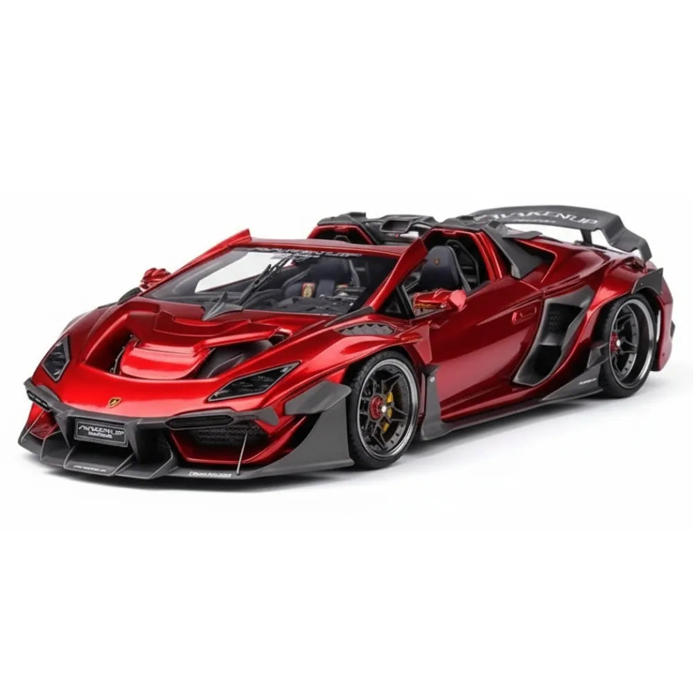[DreamWalkers] 1:18 Lamborghini 2020 Huracan P61 Roadster Glossy Red Model Car Resin