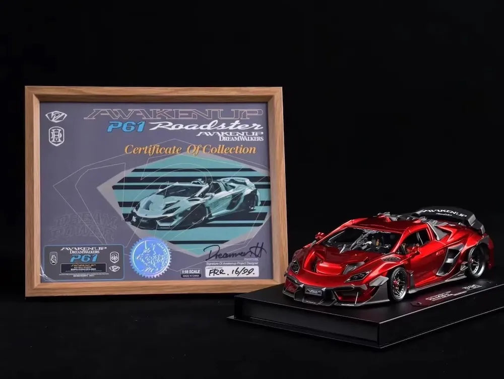 [DreamWalkers] 1:18 Lamborghini 2020 Huracan P61 Roadster Glossy Red Model Car Resin