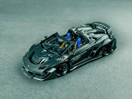 [DreamWalkers] 1:18 Lamborghini 2020 Huracan P61 Roadster Matte Black Model Car Resin