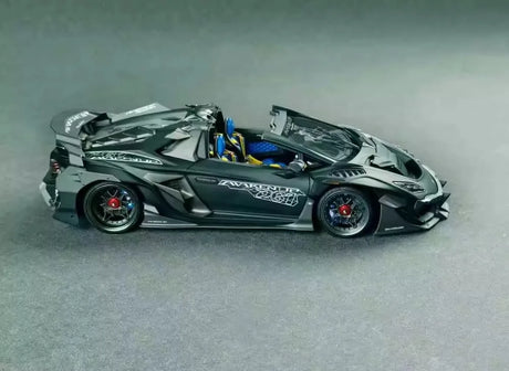 [DreamWalkers] 1:18 Lamborghini 2020 Huracan P61 Roadster Matte Black Model Car Resin