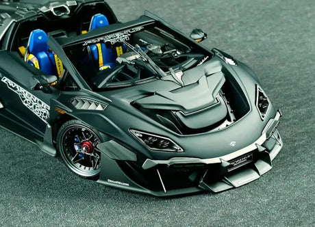 [DreamWalkers] 1:18 Lamborghini 2020 Huracan P61 Roadster Matte Black Model Car Resin
