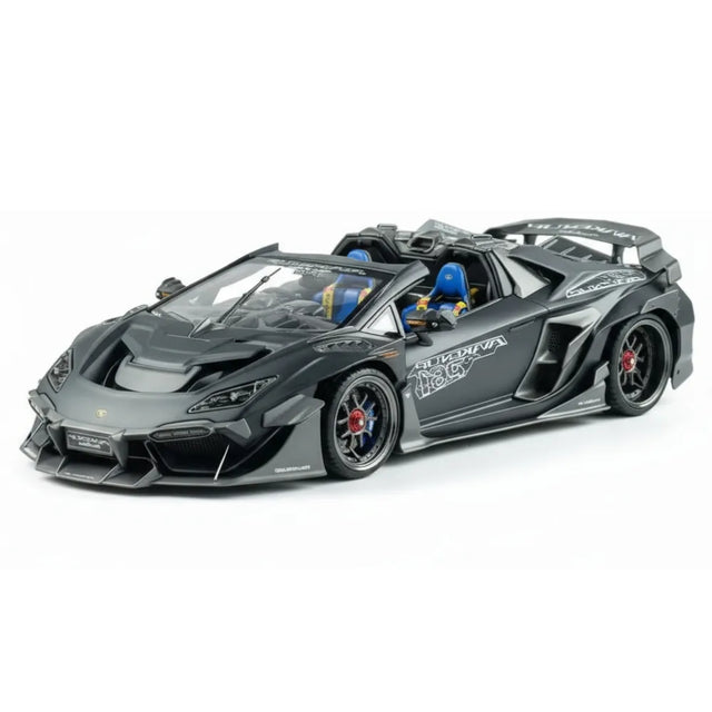 [DreamWalkers] 1:18 Lamborghini 2020 Huracan P61 Roadster Matte Black Model Car Resin