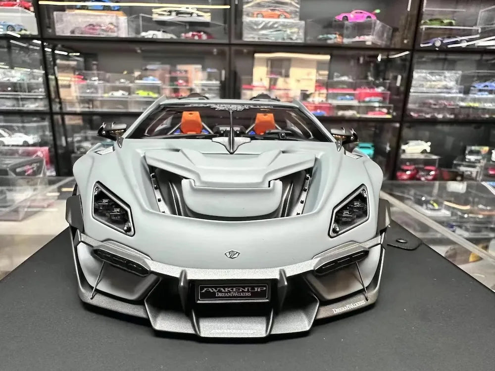 [DreamWalkers] 1:18 Lamborghini 2020 Huracan P61 Roadster Matte Gray Model Car Resin