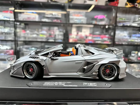 [DreamWalkers] 1:18 Lamborghini 2020 Huracan P61 Roadster Matte Gray Model Car Resin