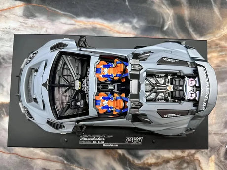 [DreamWalkers] 1:18 Lamborghini 2020 Huracan P61 Roadster Matte Gray Model Car Resin