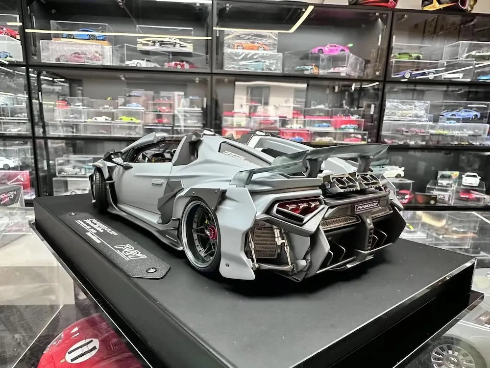 [DreamWalkers] 1:18 Lamborghini 2020 Huracan P61 Roadster Matte Gray Model Car Resin