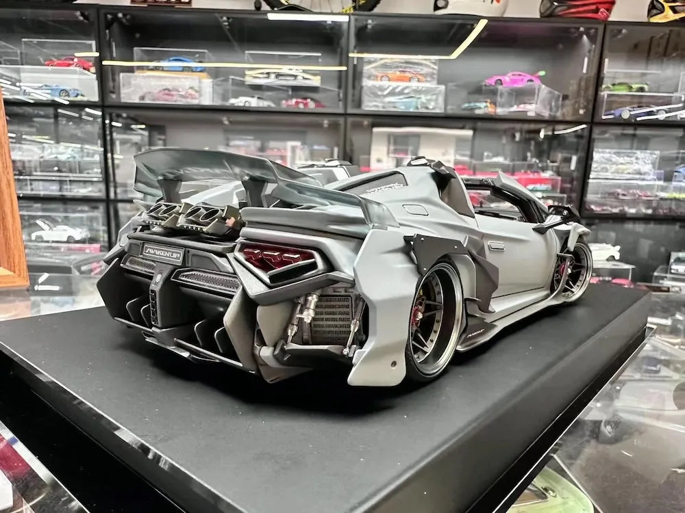 [DreamWalkers] 1:18 Lamborghini 2020 Huracan P61 Roadster Matte Gray Model Car Resin