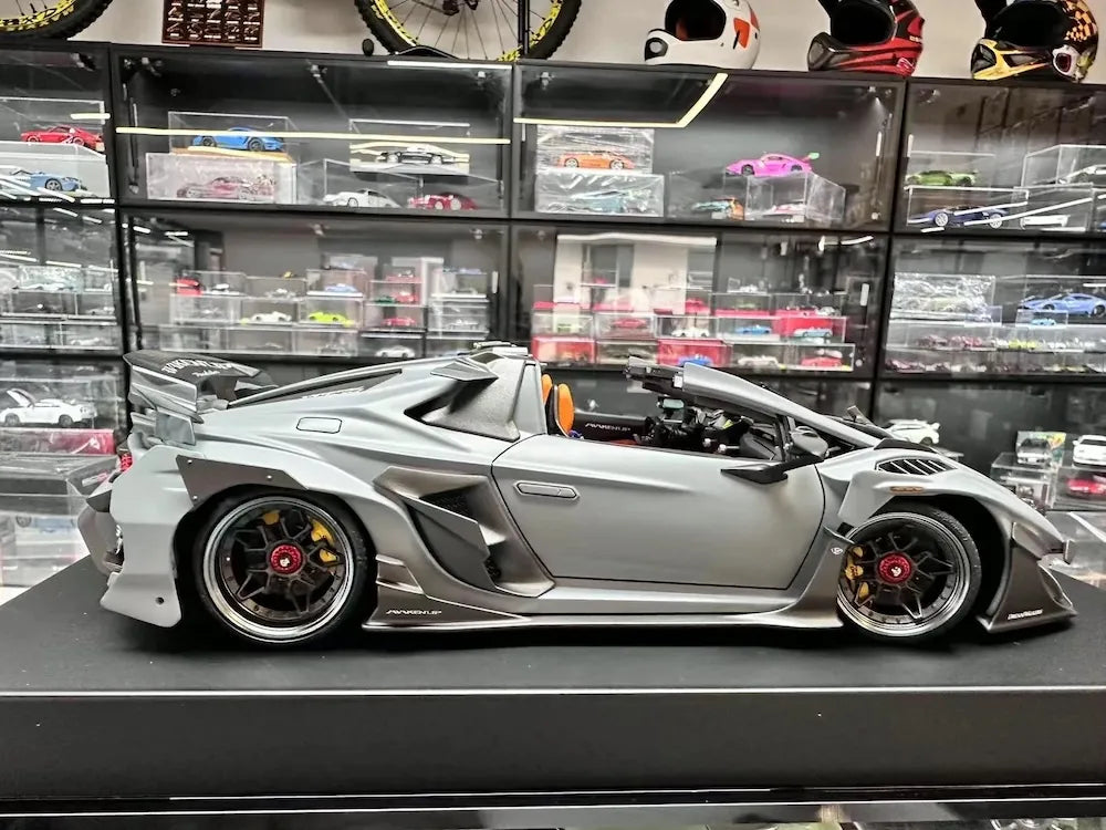 [DreamWalkers] 1:18 Lamborghini 2020 Huracan P61 Roadster Matte Gray Model Car Resin