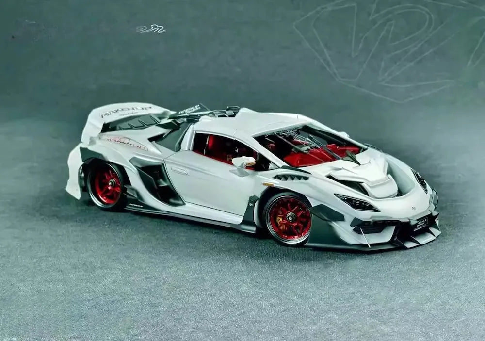 [DreamWalkers] 1:18 Lamborghini 2020 Huracan P61 Roadster mat blanc voiture miniature Resin