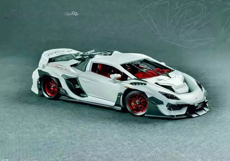 [DreamWalkers] 1:18 Lamborghini 2020 Huracan P61 Roadster Matte White Model Car Resin