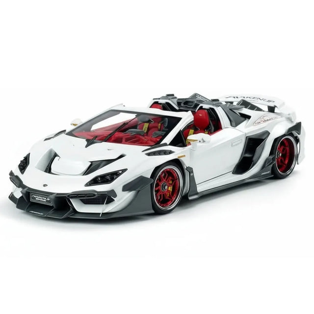 [DreamWalkers] 1:18 Lamborghini 2020 Huracan P61 Roadster mat blanc voiture miniature Resin