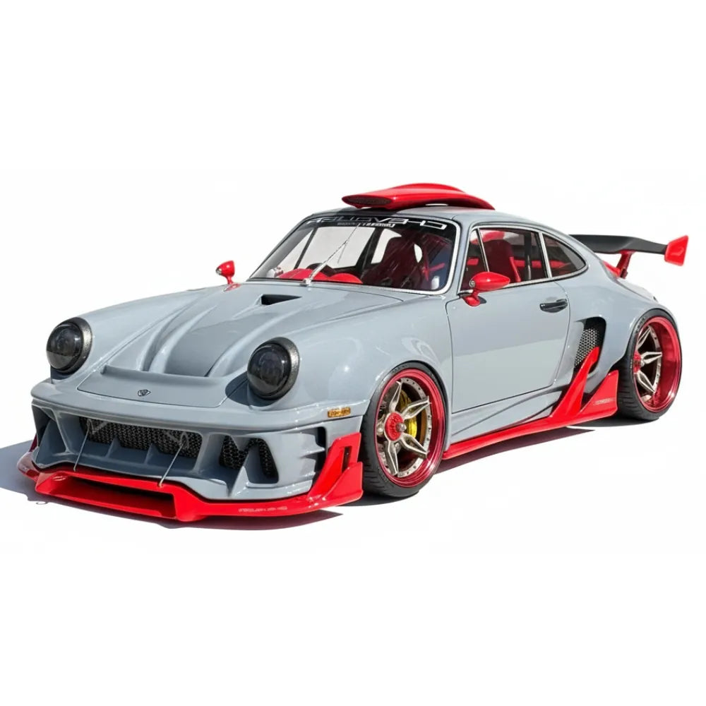 [DreamWalkers] 1:18 Porsche 2020 911 Chevalier D995 Glossy Gray & Red Model Car Resin